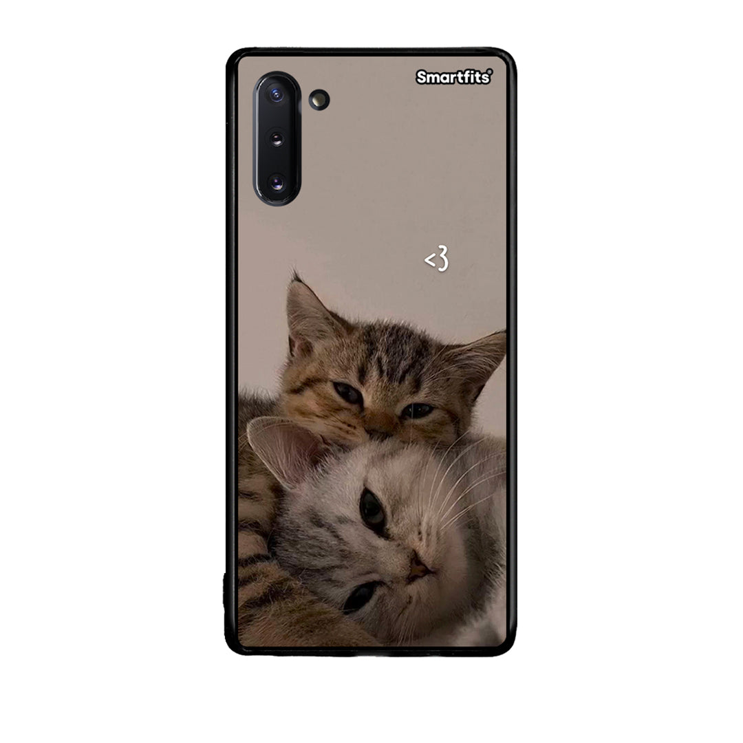 Samsung Note 10 Cats In Love Θήκη από τη Smartfits με σχέδιο στο πίσω μέρος και μαύρο περίβλημα | Smartphone case with colorful back and black bezels by Smartfits