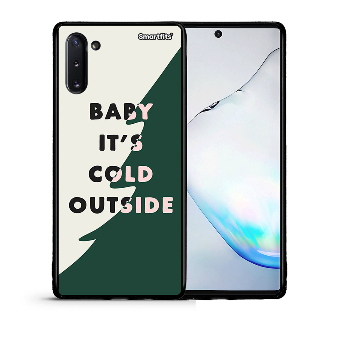 Θήκη Samsung Note 10 Cold Outside από τη Smartfits με σχέδιο στο πίσω μέρος και μαύρο περίβλημα | Samsung Note 10 Cold Outside case with colorful back and black bezels