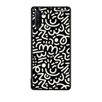 Thumbnail for Samsung Note 10 Doodle Art Θήκη από τη Smartfits με σχέδιο στο πίσω μέρος και μαύρο περίβλημα | Smartphone case with colorful back and black bezels by Smartfits