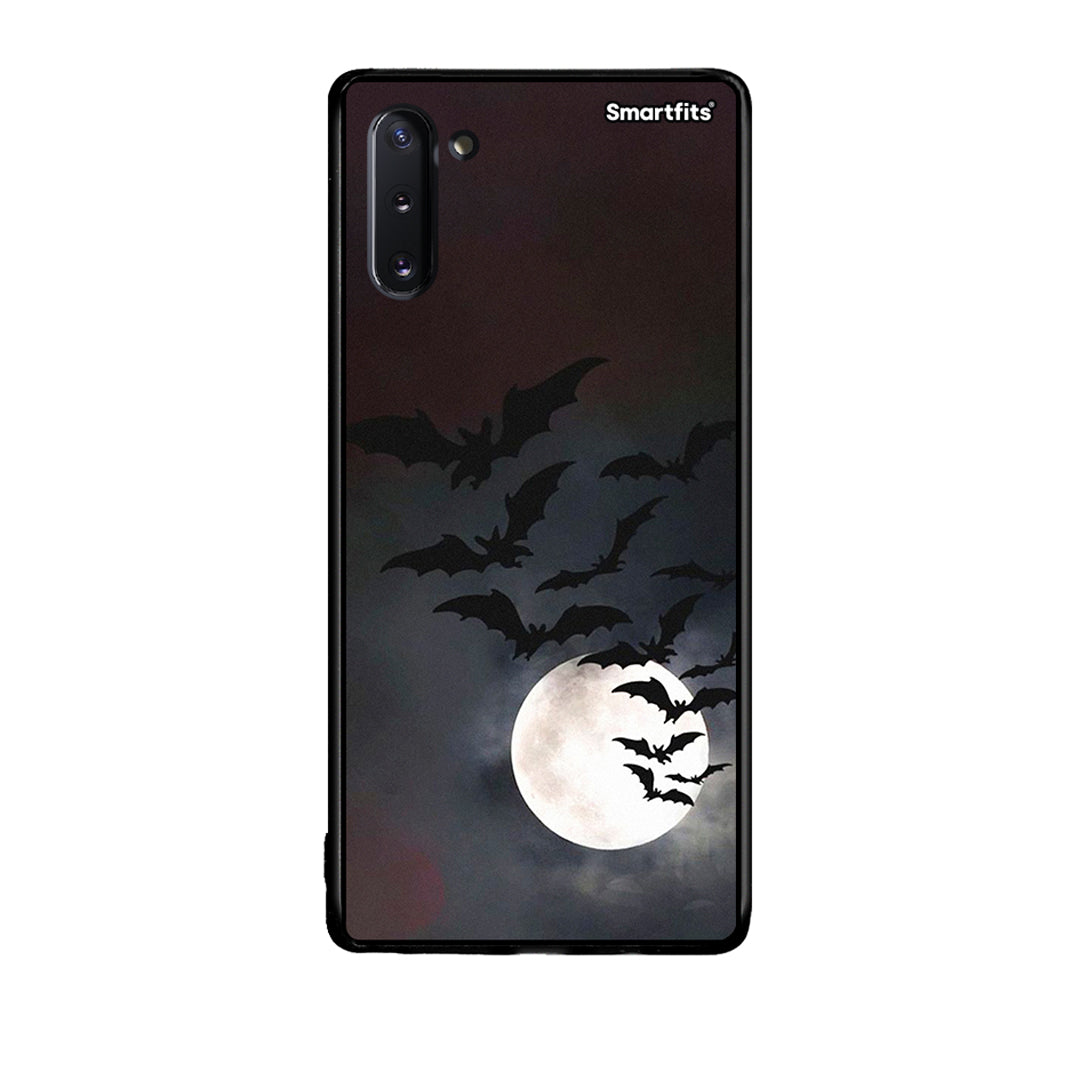 Samsung Note 10 Halloween Bat Night Θήκη από τη Smartfits με σχέδιο στο πίσω μέρος και μαύρο περίβλημα | Smartphone case with colorful back and black bezels by Smartfits