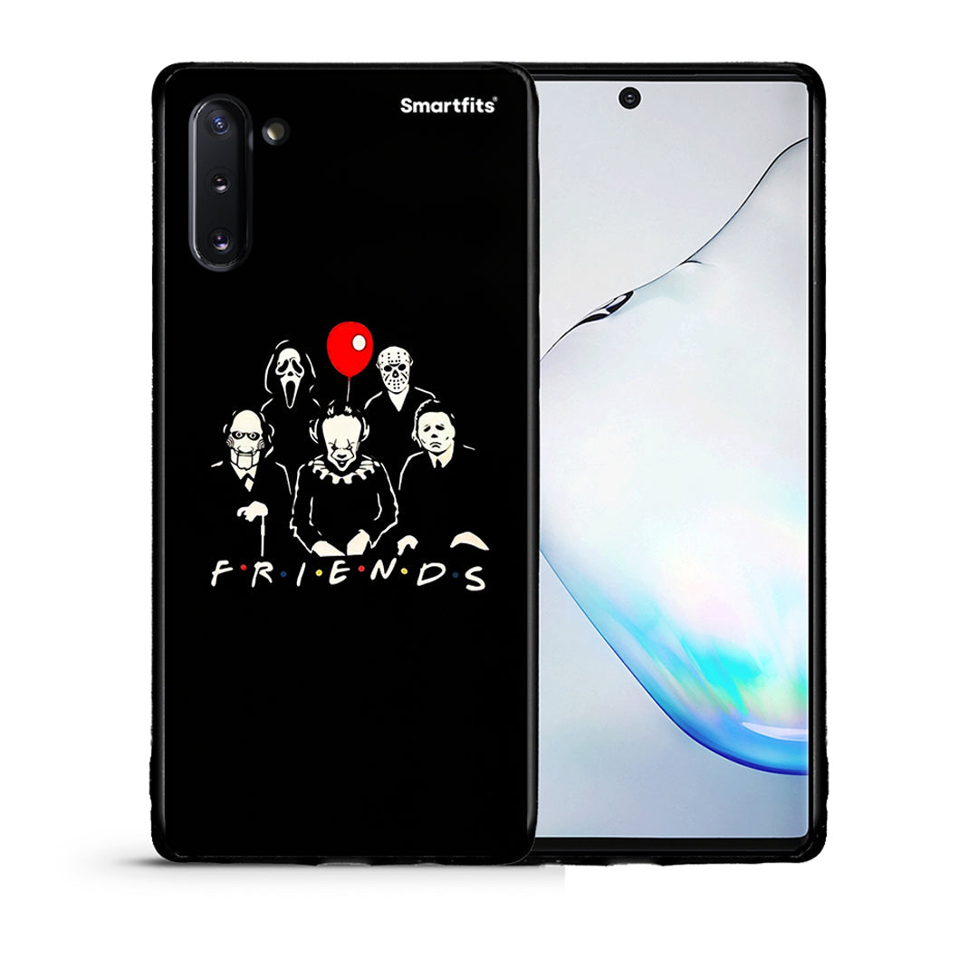 Θήκη Samsung Note 10 Halloween Friends από τη Smartfits με σχέδιο στο πίσω μέρος και μαύρο περίβλημα | Samsung Note 10 Halloween Friends case with colorful back and black bezels