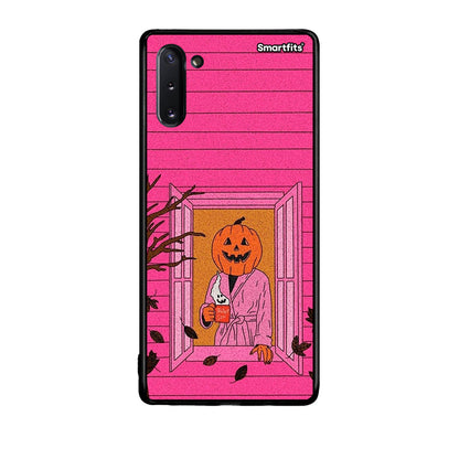 Samsung Note 10 Halloween Pumpkin Lady Θήκη από τη Smartfits με σχέδιο στο πίσω μέρος και μαύρο περίβλημα | Smartphone case with colorful back and black bezels by Smartfits