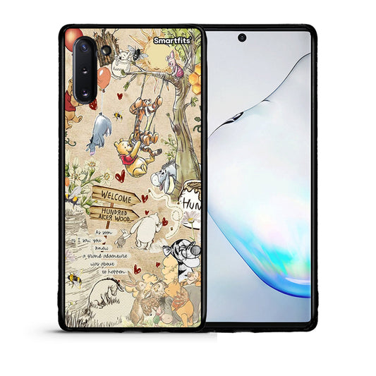 Θήκη Samsung Note 10 Happy Friends από τη Smartfits με σχέδιο στο πίσω μέρος και μαύρο περίβλημα | Samsung Note 10 Happy Friends case with colorful back and black bezels