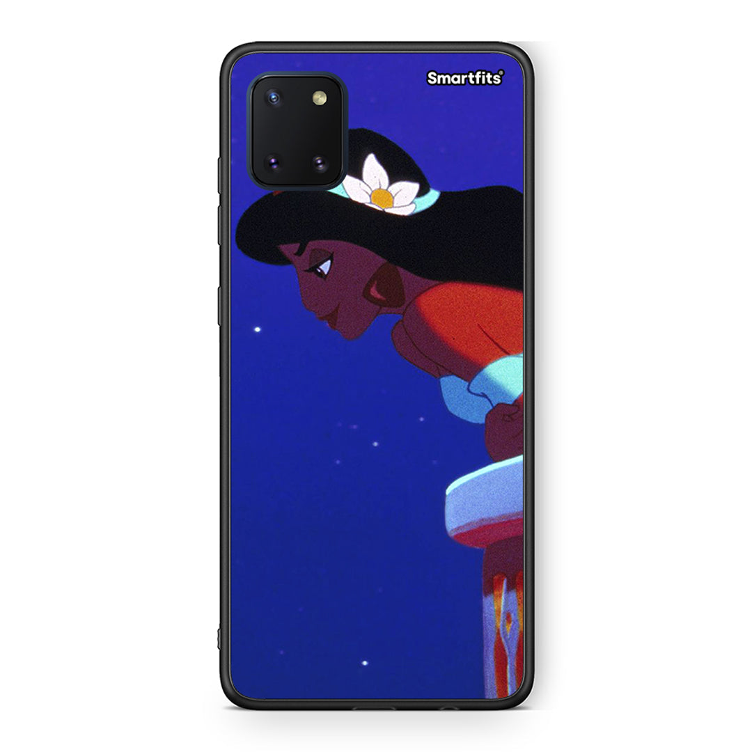 Samsung Note 10 Lite Alladin And Jasmine Love 2 θήκη από τη Smartfits με σχέδιο στο πίσω μέρος και μαύρο περίβλημα | Smartphone case with colorful back and black bezels by Smartfits