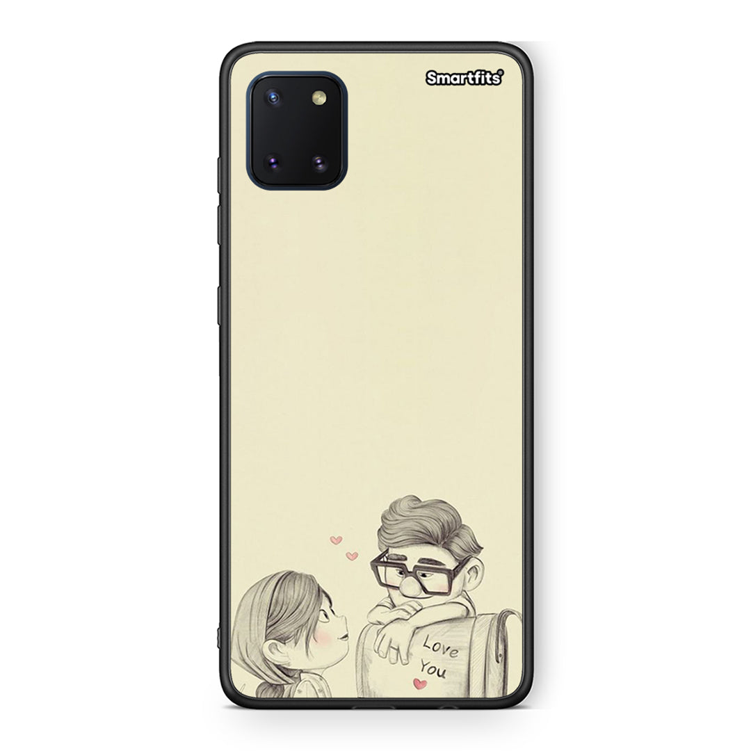 Samsung Note 10 Lite Carl And Ellie θήκη από τη Smartfits με σχέδιο στο πίσω μέρος και μαύρο περίβλημα | Smartphone case with colorful back and black bezels by Smartfits