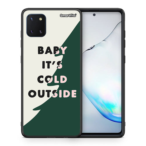 Θήκη Samsung Note 10 Lite Cold Outside από τη Smartfits με σχέδιο στο πίσω μέρος και μαύρο περίβλημα | Samsung Note 10 Lite Cold Outside case with colorful back and black bezels