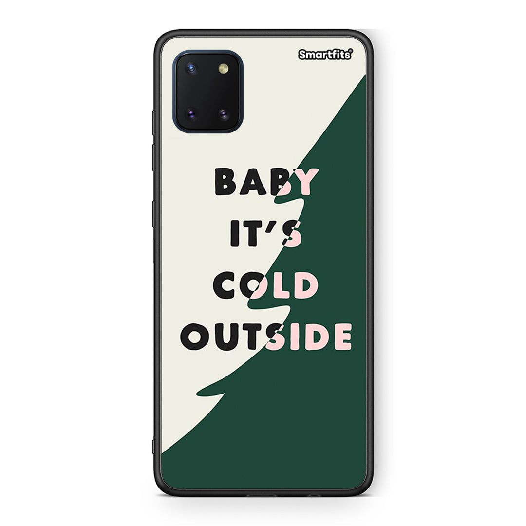 Samsung Note 10 Lite Cold Outside θήκη από τη Smartfits με σχέδιο στο πίσω μέρος και μαύρο περίβλημα | Smartphone case with colorful back and black bezels by Smartfits
