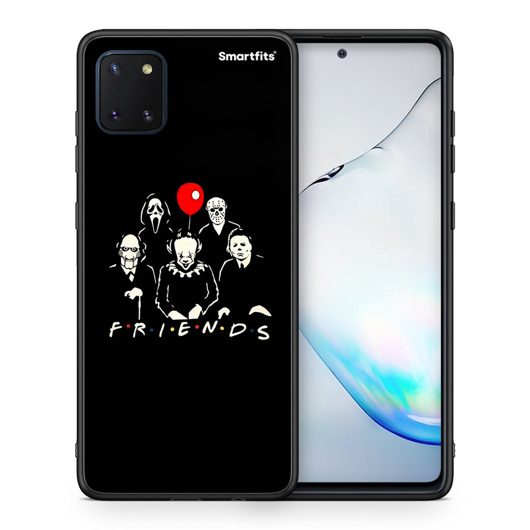 Θήκη Samsung Note 10 Lite Halloween Friends από τη Smartfits με σχέδιο στο πίσω μέρος και μαύρο περίβλημα | Samsung Note 10 Lite Halloween Friends case with colorful back and black bezels