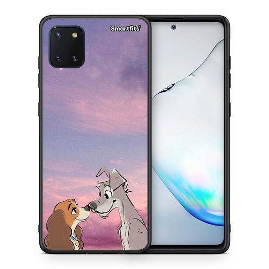 Θήκη Samsung Note 10 Lite Lady And Tramp από τη Smartfits με σχέδιο στο πίσω μέρος και μαύρο περίβλημα | Samsung Note 10 Lite Lady And Tramp case with colorful back and black bezels