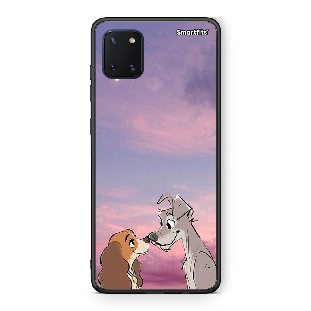 Samsung Note 10 Lite Lady And Tramp θήκη από τη Smartfits με σχέδιο στο πίσω μέρος και μαύρο περίβλημα | Smartphone case with colorful back and black bezels by Smartfits