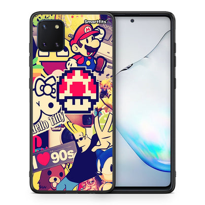 Θήκη Samsung Note 10 Lite Love The 90s από τη Smartfits με σχέδιο στο πίσω μέρος και μαύρο περίβλημα | Samsung Note 10 Lite Love The 90s case with colorful back and black bezels