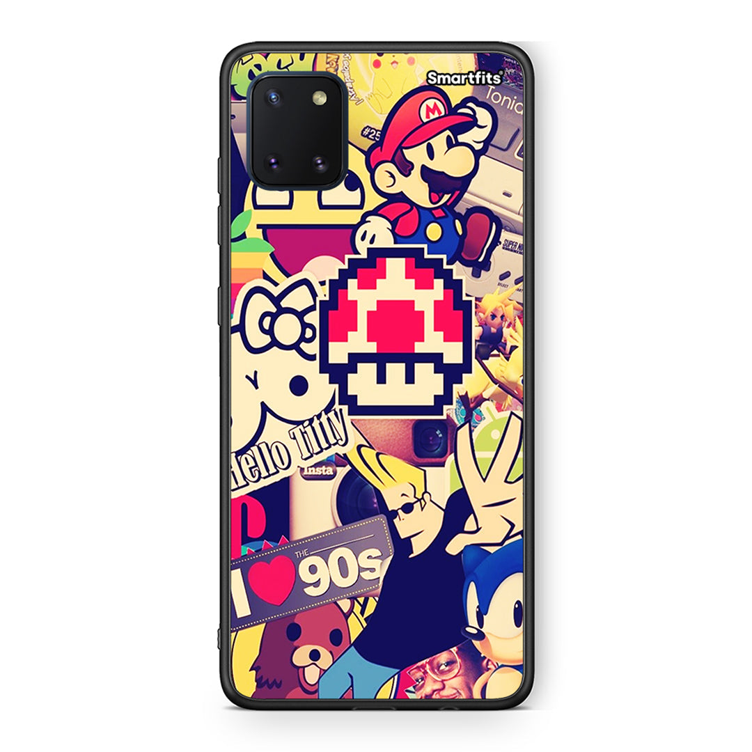 Samsung Note 10 Lite Love The 90s θήκη από τη Smartfits με σχέδιο στο πίσω μέρος και μαύρο περίβλημα | Smartphone case with colorful back and black bezels by Smartfits