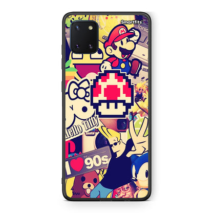 Samsung Note 10 Lite Love The 90s θήκη από τη Smartfits με σχέδιο στο πίσω μέρος και μαύρο περίβλημα | Smartphone case with colorful back and black bezels by Smartfits