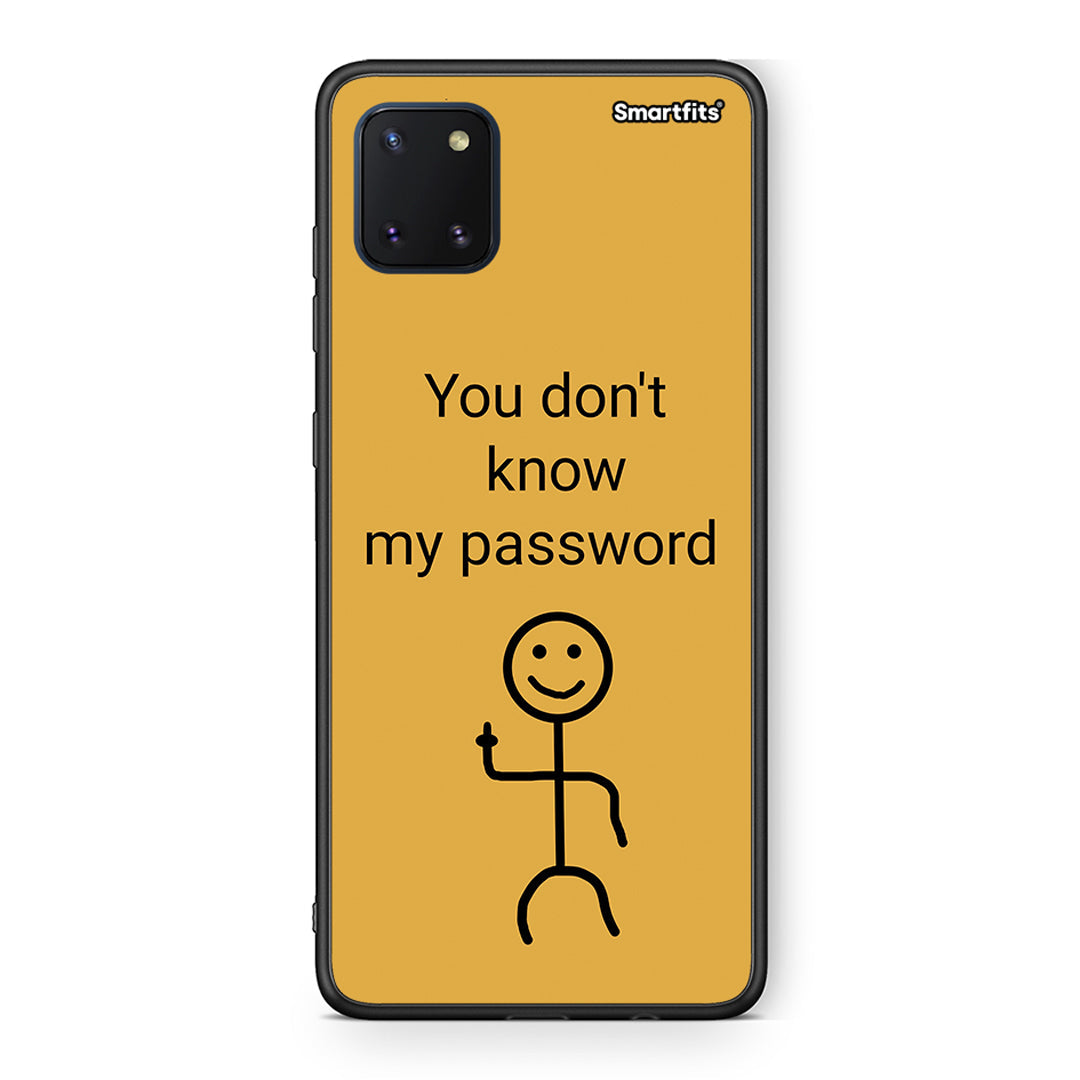 Samsung Note 10 Lite My Password Θήκη από τη Smartfits με σχέδιο στο πίσω μέρος και μαύρο περίβλημα | Smartphone case with colorful back and black bezels by Smartfits