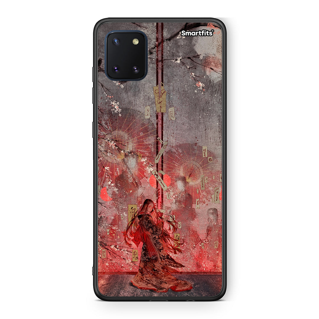 Samsung Note 10 Lite Nezuko Kamado θήκη από τη Smartfits με σχέδιο στο πίσω μέρος και μαύρο περίβλημα | Smartphone case with colorful back and black bezels by Smartfits