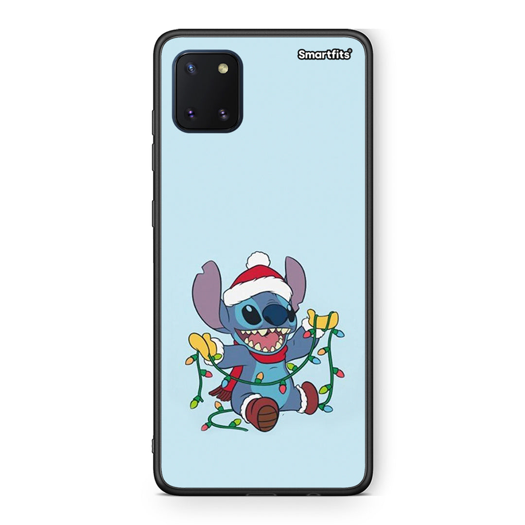 Samsung Note 10 Lite Santa Stich θήκη από τη Smartfits με σχέδιο στο πίσω μέρος και μαύρο περίβλημα | Smartphone case with colorful back and black bezels by Smartfits