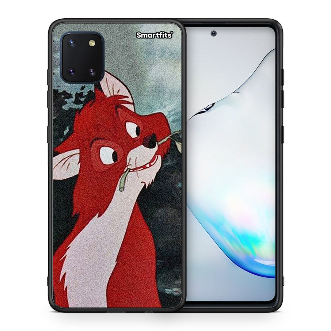 Θήκη Samsung Note 10 Lite Tod And Vixey Love 1 από τη Smartfits με σχέδιο στο πίσω μέρος και μαύρο περίβλημα | Samsung Note 10 Lite Tod And Vixey Love 1 case with colorful back and black bezels