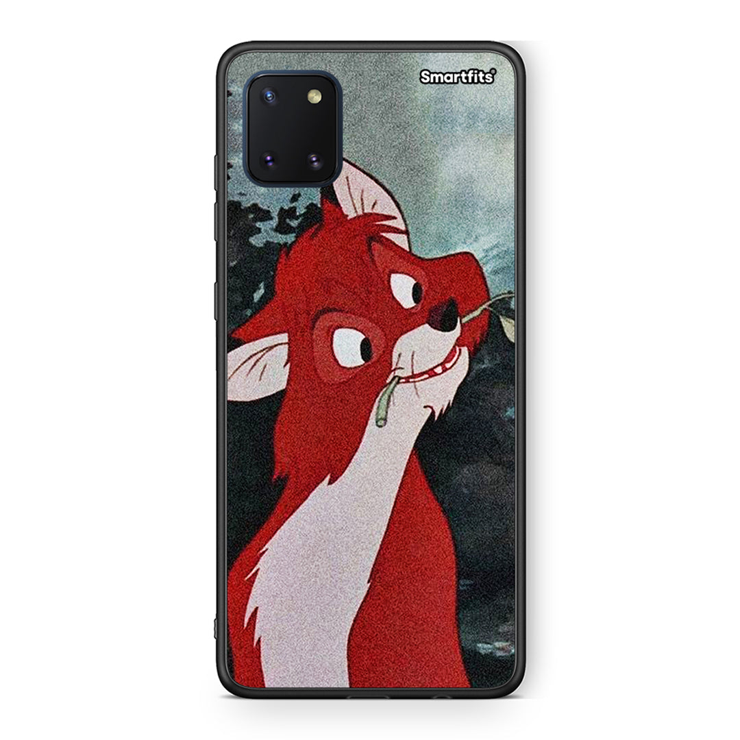 Samsung Note 10 Lite Tod And Vixey Love 1 θήκη από τη Smartfits με σχέδιο στο πίσω μέρος και μαύρο περίβλημα | Smartphone case with colorful back and black bezels by Smartfits