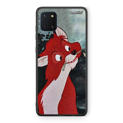 Samsung Note 10 Lite Tod And Vixey Love 1 θήκη από τη Smartfits με σχέδιο στο πίσω μέρος και μαύρο περίβλημα | Smartphone case with colorful back and black bezels by Smartfits