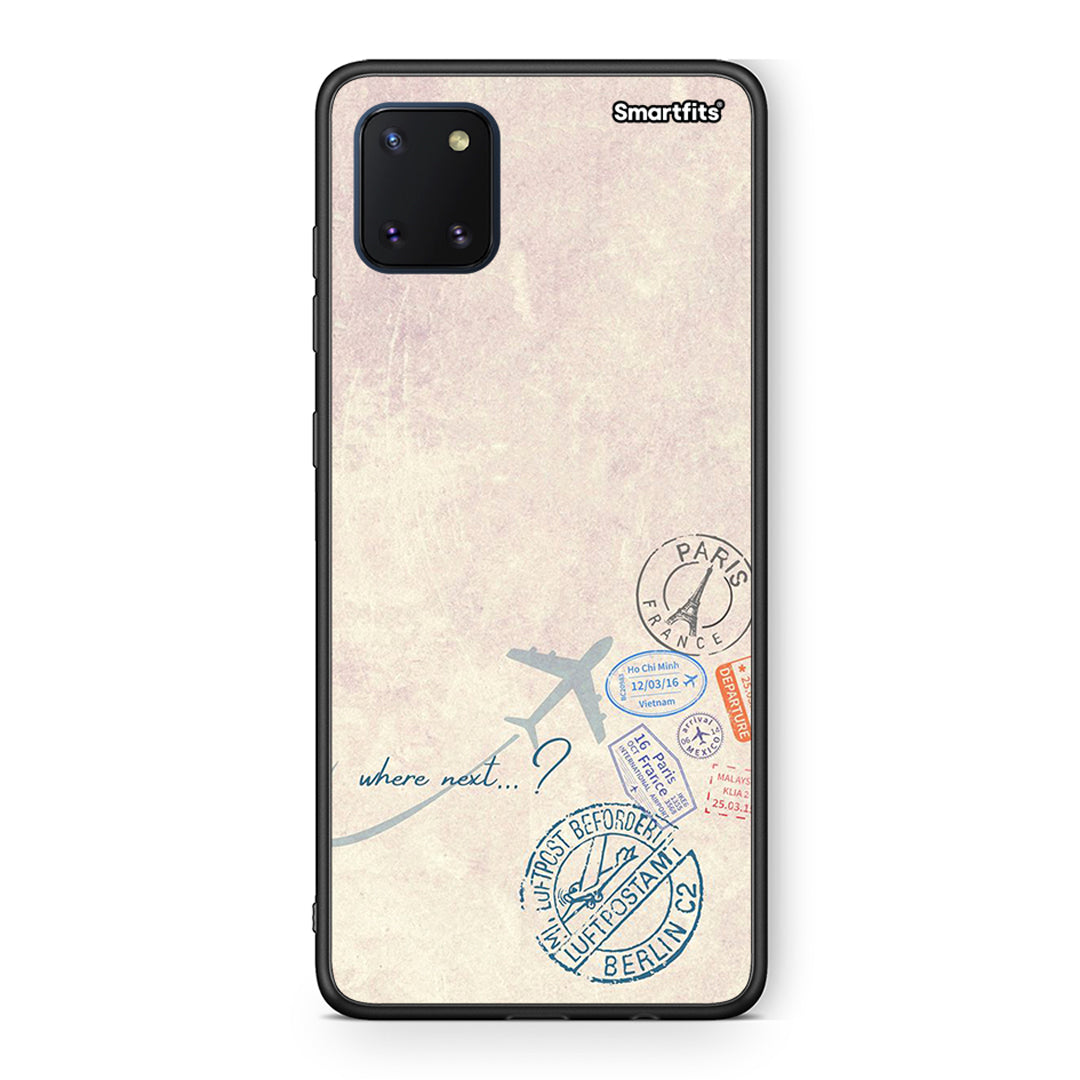 Samsung Note 10 Lite Where Next Θήκη από τη Smartfits με σχέδιο στο πίσω μέρος και μαύρο περίβλημα | Smartphone case with colorful back and black bezels by Smartfits