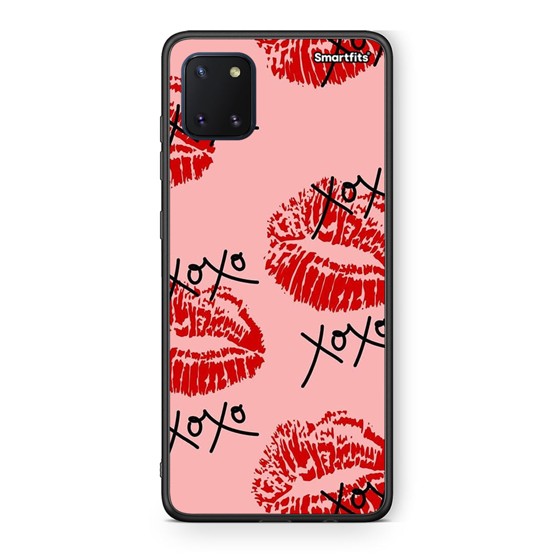 Samsung Note 10 Lite XOXO Lips θήκη από τη Smartfits με σχέδιο στο πίσω μέρος και μαύρο περίβλημα | Smartphone case with colorful back and black bezels by Smartfits