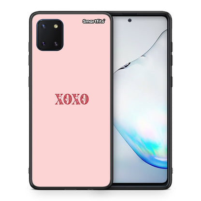 Θήκη Samsung Note 10 Lite XOXO Love από τη Smartfits με σχέδιο στο πίσω μέρος και μαύρο περίβλημα | Samsung Note 10 Lite XOXO Love case with colorful back and black bezels