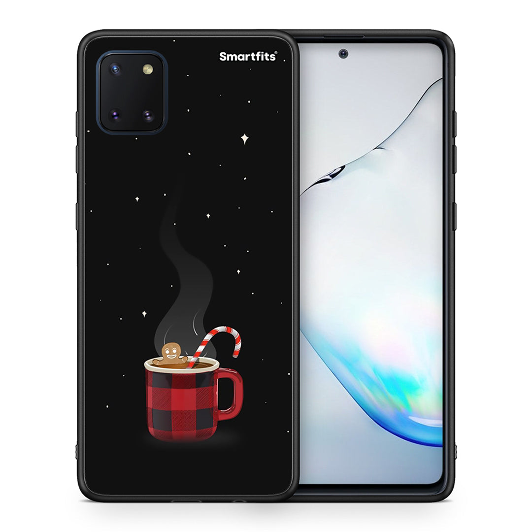 Θήκη Samsung Note 10 Lite Xmas Bathing από τη Smartfits με σχέδιο στο πίσω μέρος και μαύρο περίβλημα | Samsung Note 10 Lite Xmas Bathing case with colorful back and black bezels