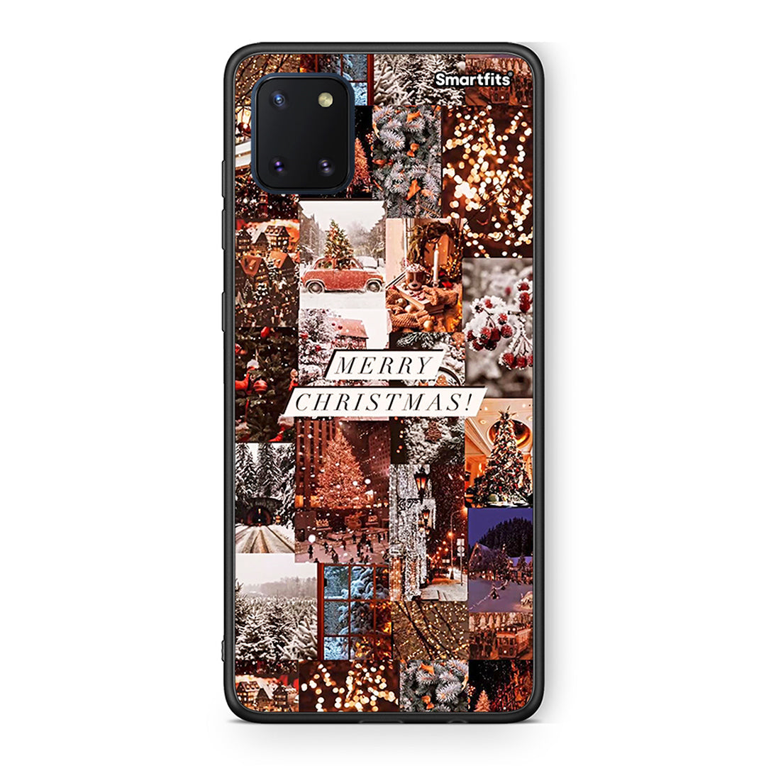 Samsung Note 10 Lite Xmas Collage θήκη από τη Smartfits με σχέδιο στο πίσω μέρος και μαύρο περίβλημα | Smartphone case with colorful back and black bezels by Smartfits