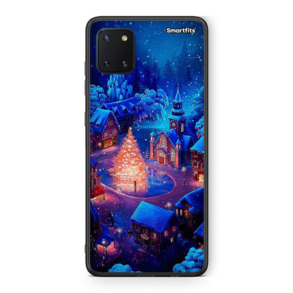 Samsung Note 10 Lite Xmas Village θήκη από τη Smartfits με σχέδιο στο πίσω μέρος και μαύρο περίβλημα | Smartphone case with colorful back and black bezels by Smartfits