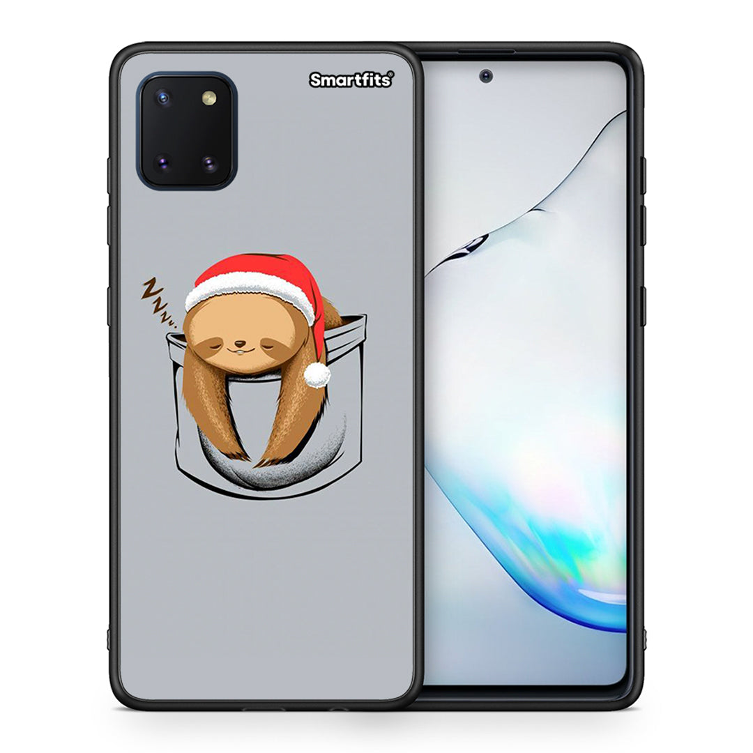 Θήκη Samsung Note 10 Lite Xmas Zzzz από τη Smartfits με σχέδιο στο πίσω μέρος και μαύρο περίβλημα | Samsung Note 10 Lite Xmas Zzzz case with colorful back and black bezels