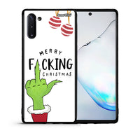 Thumbnail for Θήκη Samsung Note 10 Merry F Xmas από τη Smartfits με σχέδιο στο πίσω μέρος και μαύρο περίβλημα | Samsung Note 10 Merry F Xmas case with colorful back and black bezels