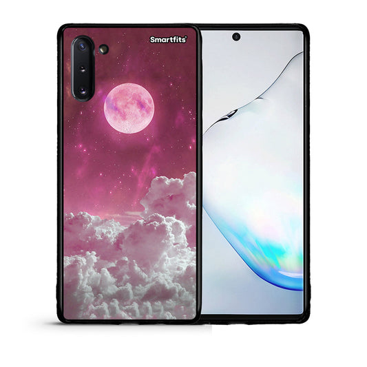 Θήκη Samsung Note 10 Pink Moon από τη Smartfits με σχέδιο στο πίσω μέρος και μαύρο περίβλημα | Samsung Note 10 Pink Moon case with colorful back and black bezels