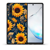 Thumbnail for Θήκη Samsung Note 10+ Autumn Sunflowers από τη Smartfits με σχέδιο στο πίσω μέρος και μαύρο περίβλημα | Samsung Note 10+ Autumn Sunflowers case with colorful back and black bezels