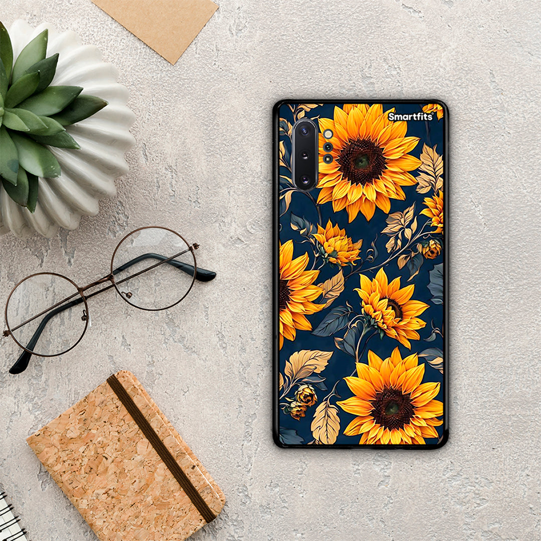 Autumn Sunflowers - Samsung Galaxy Note 10+ θήκη