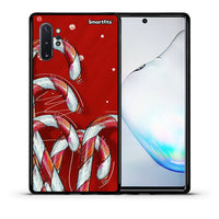 Thumbnail for Θήκη Samsung Note 10+ Candy Cane από τη Smartfits με σχέδιο στο πίσω μέρος και μαύρο περίβλημα | Samsung Note 10+ Candy Cane case with colorful back and black bezels