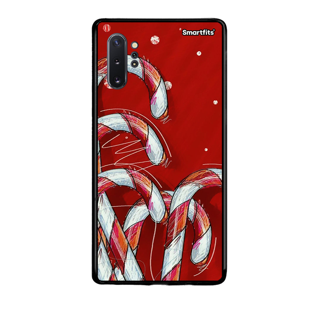 Samsung Note 10+ Candy Cane θήκη από τη Smartfits με σχέδιο στο πίσω μέρος και μαύρο περίβλημα | Smartphone case with colorful back and black bezels by Smartfits