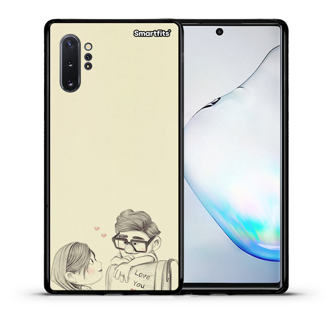Θήκη Samsung Note 10+ Carl And Ellie από τη Smartfits με σχέδιο στο πίσω μέρος και μαύρο περίβλημα | Samsung Note 10+ Carl And Ellie case with colorful back and black bezels