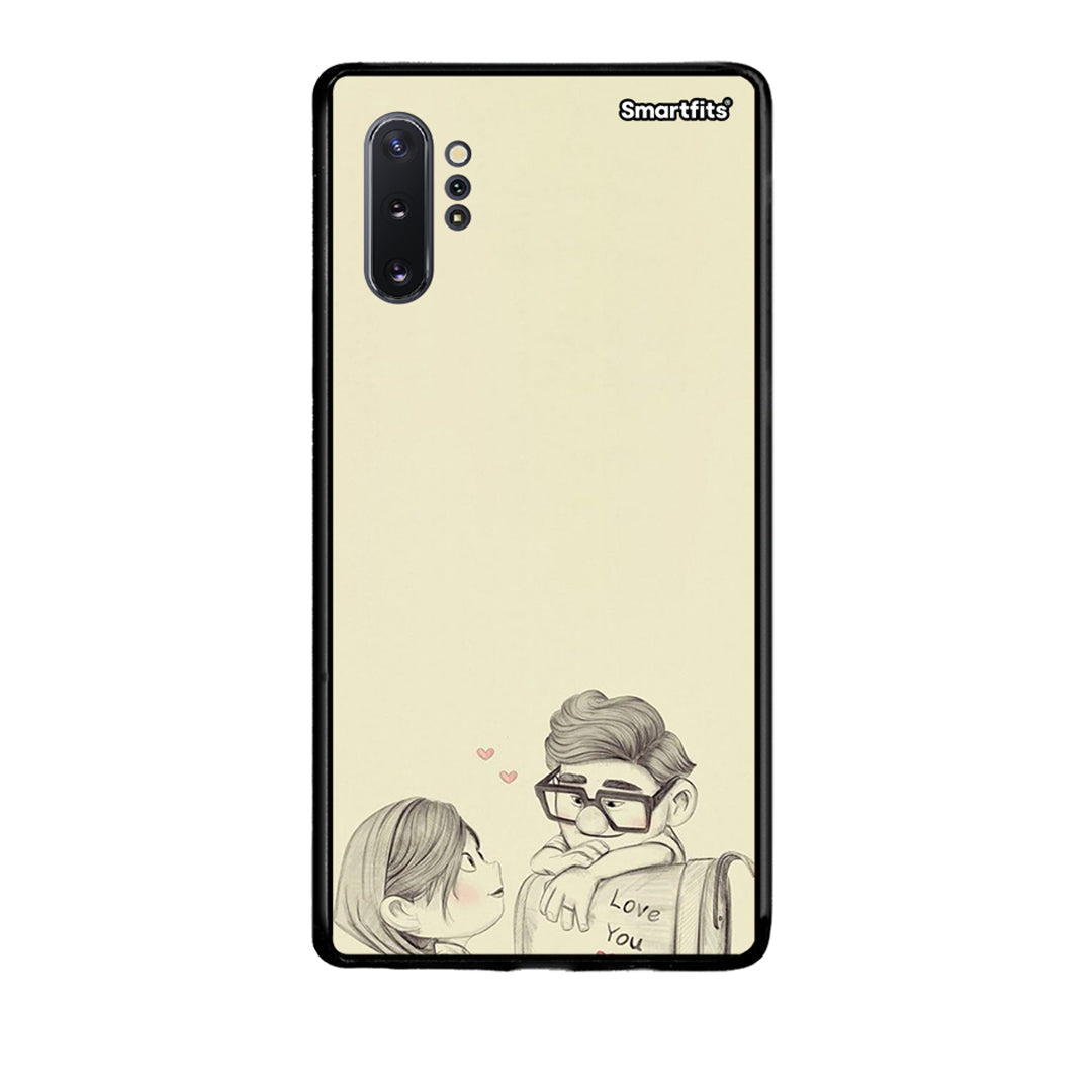 Samsung Note 10+ Carl And Ellie θήκη από τη Smartfits με σχέδιο στο πίσω μέρος και μαύρο περίβλημα | Smartphone case with colorful back and black bezels by Smartfits