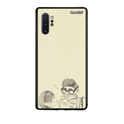 Samsung Note 10+ Carl And Ellie θήκη από τη Smartfits με σχέδιο στο πίσω μέρος και μαύρο περίβλημα | Smartphone case with colorful back and black bezels by Smartfits