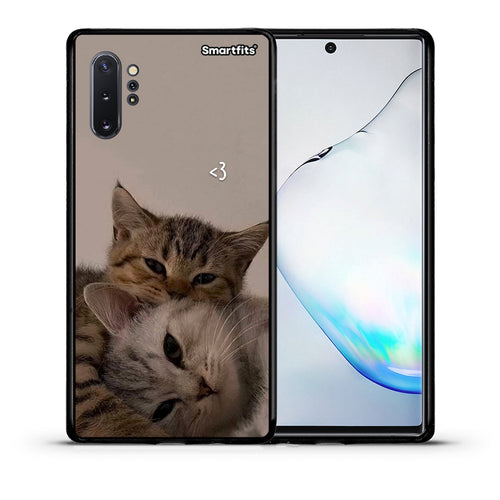 Θήκη Samsung Note 10+ Cats In Love από τη Smartfits με σχέδιο στο πίσω μέρος και μαύρο περίβλημα | Samsung Note 10+ Cats In Love case with colorful back and black bezels