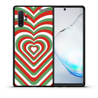 Thumbnail for Θήκη Samsung Note 10+ Christmas Hearts από τη Smartfits με σχέδιο στο πίσω μέρος και μαύρο περίβλημα | Samsung Note 10+ Christmas Hearts case with colorful back and black bezels