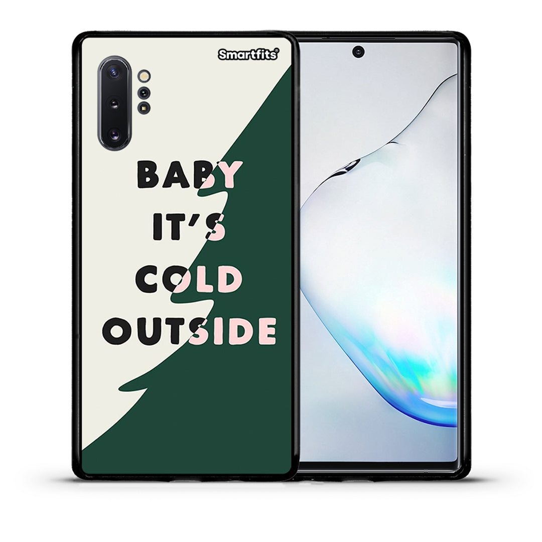 Θήκη Samsung Note 10+ Cold Outside από τη Smartfits με σχέδιο στο πίσω μέρος και μαύρο περίβλημα | Samsung Note 10+ Cold Outside case with colorful back and black bezels