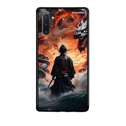 Samsung Note 10+ Dragons Fight θήκη από τη Smartfits με σχέδιο στο πίσω μέρος και μαύρο περίβλημα | Smartphone case with colorful back and black bezels by Smartfits