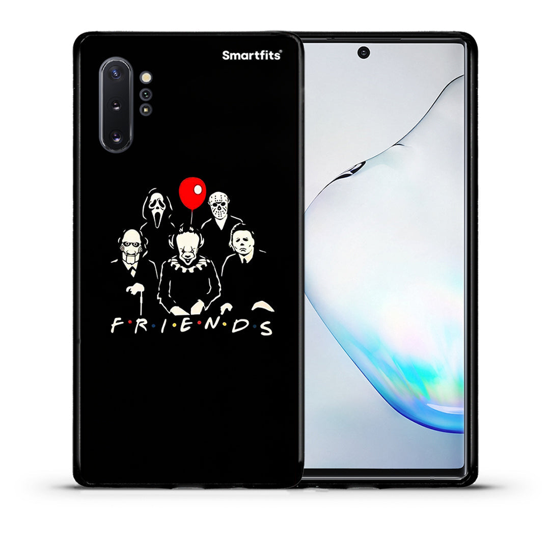 Θήκη Samsung Note 10+ Halloween Friends από τη Smartfits με σχέδιο στο πίσω μέρος και μαύρο περίβλημα | Samsung Note 10+ Halloween Friends case with colorful back and black bezels