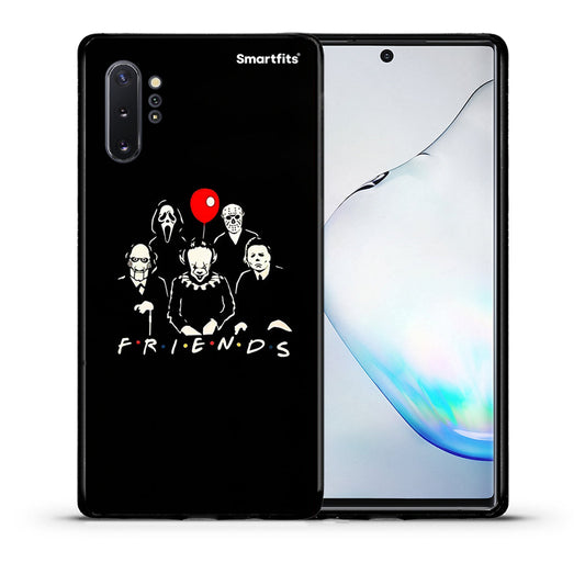 Θήκη Samsung Note 10+ Halloween Friends από τη Smartfits με σχέδιο στο πίσω μέρος και μαύρο περίβλημα | Samsung Note 10+ Halloween Friends case with colorful back and black bezels