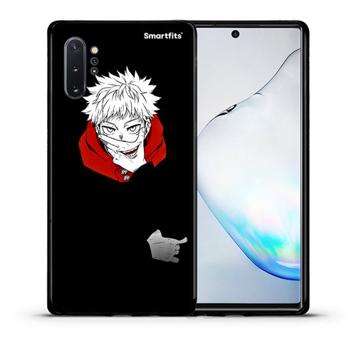 Θήκη Samsung Note 10+ Itadori Anime από τη Smartfits με σχέδιο στο πίσω μέρος και μαύρο περίβλημα | Samsung Note 10+ Itadori Anime case with colorful back and black bezels
