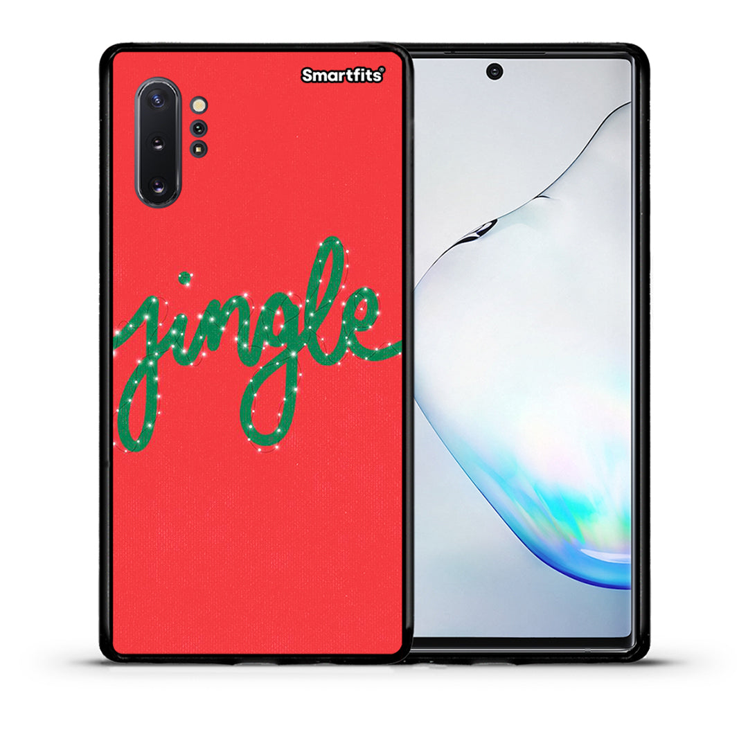 Θήκη Samsung Note 10+ Jingle Xmas από τη Smartfits με σχέδιο στο πίσω μέρος και μαύρο περίβλημα | Samsung Note 10+ Jingle Xmas case with colorful back and black bezels