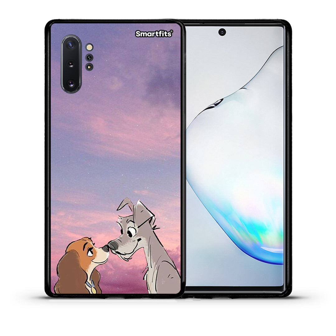 Θήκη Samsung Note 10+ Lady And Tramp από τη Smartfits με σχέδιο στο πίσω μέρος και μαύρο περίβλημα | Samsung Note 10+ Lady And Tramp case with colorful back and black bezels