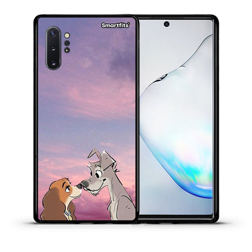 Θήκη Samsung Note 10+ Lady And Tramp από τη Smartfits με σχέδιο στο πίσω μέρος και μαύρο περίβλημα | Samsung Note 10+ Lady And Tramp case with colorful back and black bezels