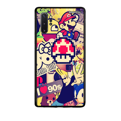 Samsung Note 10+ Love The 90s θήκη από τη Smartfits με σχέδιο στο πίσω μέρος και μαύρο περίβλημα | Smartphone case with colorful back and black bezels by Smartfits